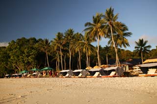 photo,material,free,landscape,picture,stock photo,Creative Commons,The evening of a private beach, beach umbrella, sandy beach, coconut tree, The shore