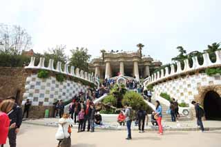 fotografia, material, livra, ajardine, imagine, proveja fotografia,Parque Guell, , , , 