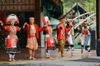 photo,material,free,landscape,picture,stock photo,Creative Commons,9 family culture village folk dance, jiu zu wen hua cun, , , 