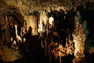 fotografia, material, livra, ajardine, imagine, proveja fotografia,Ishigaki-jima Ilha estalactite caverna, caverna de estalactite, Estalactite, Pedra calcria, caverna