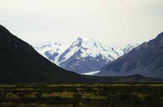 Foto, materieel, vrij, landschap, schilderstuk, bevoorraden foto,De berg nabij Mount Cook, , , , 