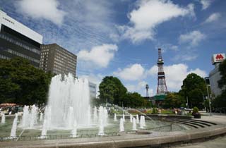 Foto, materieel, vrij, landschap, schilderstuk, bevoorraden foto,Het is een park volgens Sapporo University, Kwel, Toren, Bezoekende touristenplaats stip, Sapporo