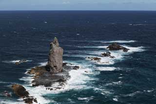 photo,material,free,landscape,picture,stock photo,Creative Commons,The sea of a power of God rock, bubble, Wave spray of water, cape, rock