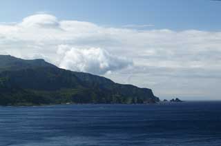 Foto, materiell, befreit, Landschaft, Bild, hat Foto auf Lager,Das Meer von Shakotan Peninsula, Berg, Das Ufer, Das Meer, Blau