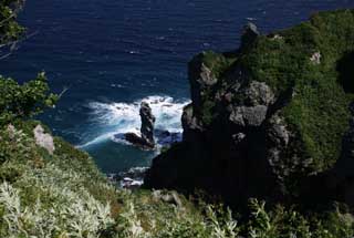 photo, la matire, libre, amnage, dcrivez, photo de la rserve,Une pierre d'une falaise, falaise, Eau, pierre, vague