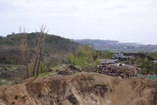 Foto, materieel, vrij, landschap, schilderstuk, bevoorraden foto,Grote ramp, Plotselinge huiduitslag, Ramp, Telefoneer deurpost, Vulkanische asen