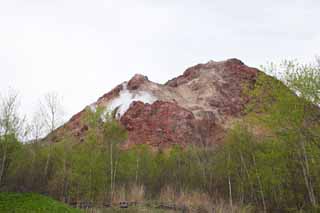 photo,material,free,landscape,picture,stock photo,Creative Commons,Mt. Showa Shin-zan, Mt. ShowShin-zan, Eruption, active volcano, Bave rock