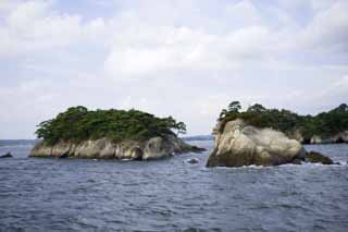 Foto, materiell, befreit, Landschaft, Bild, hat Foto auf Lager,Drei schnste Sichten in Japan Matsushima, Insel, blauer Himmel, Wolke, Das Meer