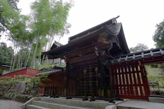 photo,material,free,landscape,picture,stock photo,Creative Commons,Zuiho-den Hall, The gate, Decoration, tile, Vermilion