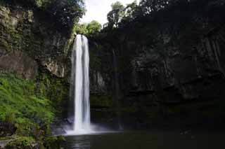 photo,material,free,landscape,picture,stock photo,Creative Commons,Gorogataki waterfalls, waterfall, cliff, waterfall pot, Spray of water