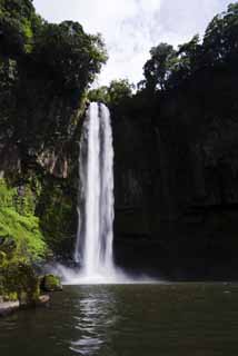 Foto, materiell, befreit, Landschaft, Bild, hat Foto auf Lager,Gorogataki-Wasserfalle, Wasserfall, Klippe, Wasserfalltopf, Spray des Wassers