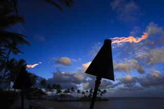 Foto, materiell, befreit, Landschaft, Bild, hat Foto auf Lager,Dmmerung einer Laterne, Flamme, Strand, Lasi, Dmmerung