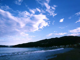 fotografia, material, livra, ajardine, imagine, proveja fotografia,Vero em Usami, mar, nuvem, cu azul, 