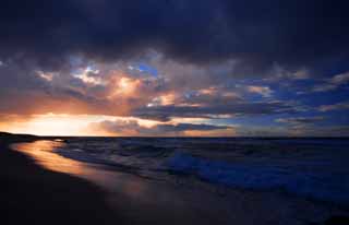 fotografia, material, livra, ajardine, imagine, proveja fotografia,O amanhecer de um pas sulista, O amanhecer, praia arenosa, nuvem, praia