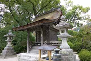 photo,material,free,landscape,picture,stock photo,Creative Commons,A small shrine, small shrine, small shrine, stone lantern basket, Japanese-style building