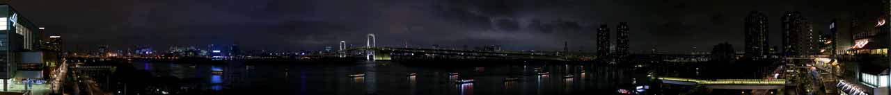 photo,material,free,landscape,picture,stock photo,Creative Commons,Tokyo night view from Odaiba, Rainbow Bridge, Tokyo Bay, pleasure boat, The seaside