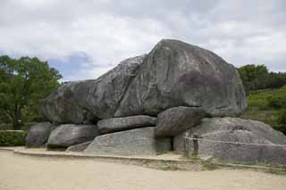 foto,tela,gratis,paisaje,fotografa,idea,Un montn de entierro de Ishibutai antiguo, Se queda, Montn de entierro viejo, Asuka, Piedra inmensa