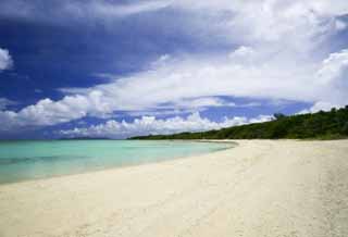 photo,material,free,landscape,picture,stock photo,Creative Commons,A southern country beach, sandy beach, blue sky, beach, cloud