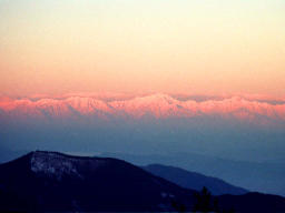 Foto, materiell, befreit, Landschaft, Bild, hat Foto auf Lager,Sonnenaufgangsglut vom Japan Alpen, Berg, Schnee, , 