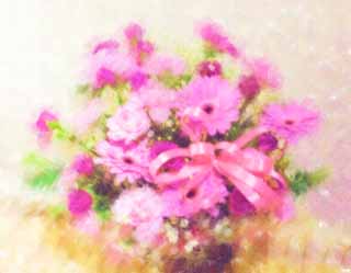 illust, matire, libre, paysage, image, le tableau, crayon de la couleur, colorie, en tirant,Arrangement de la fleur, Arrangement de la fleur, , rose, Tourmentez l'herbe