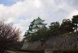 foto,tela,gratis,paisaje,fotografa,idea,Nagoya - Castle de jo, Lucio de orca, Castillo, La torre de castillo, 