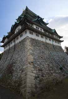 fotografia, materiale, libero il panorama, dipinga, fotografia di scorta,Nagoya-jo il Castello, picca di balena mortale, castello, La torre di castello, 