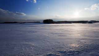 foto,tela,gratis,paisaje,fotografa,idea,Anochecer de un campo cubierto de nieve, Campo cubierto de nieve, Cielo azul, El sol, Estoy fro