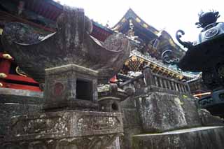 foto,tela,gratis,paisaje,fotografa,idea,Una canasta de linterna de piedra de Tosho - Shrine de gu, Canasta de linterna de piedra, Herencia de mundo, , 