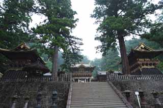 photo,material,free,landscape,picture,stock photo,Creative Commons,The Tosho-gu Shrine positive light gate, The positive light gate, world heritage, sculpture, I am luxurious