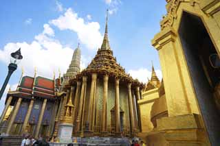 photo,material,free,landscape,picture,stock photo,Creative Commons,Pula mon dop, Gold, Buddha, Temple of the Emerald Buddha, Sightseeing