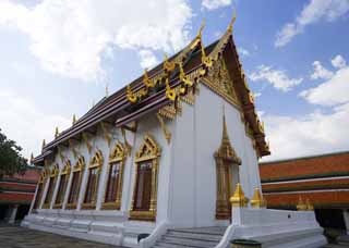 Foto, materieel, vrij, landschap, schilderstuk, bevoorraden foto,Tempel van de Emerald Buddha, Goud, Boeddha, Tempel van de Smaragd Boeddha, Bezoekende touristenplaats