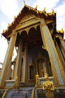 Foto, materieel, vrij, landschap, schilderstuk, bevoorraden foto,Koninklijke Pantheon, Goud, Boeddha, Tempel van de Smaragd Boeddha, Bezoekende touristenplaats