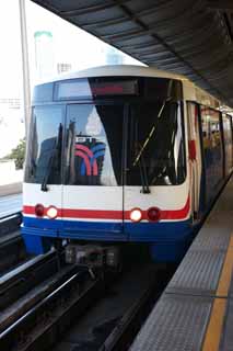 photo,material,free,landscape,picture,stock photo,Creative Commons,A Skytrain, train, vehicle, railroad, station