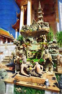 illust, , , , , ,  ,  , ., statue Wat Suthat, ,  ,  statue, 