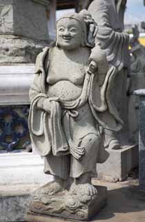 fotografia, materiale, libero il panorama, dipinga, fotografia di scorta,Una statua di pietra di Wat Suthat, tempio, Immagine buddista, prenda a sassate statua, Bangkok