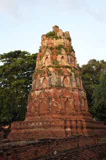 fotografia, material, livra, ajardine, imagine, proveja fotografia,Wat Phra Mahathat, A herana cultural de mundo, Budismo, pagode, Ayutthaya permanece