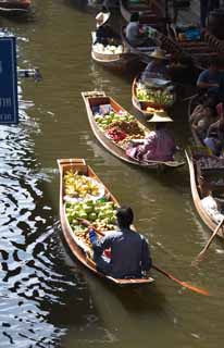 Foto, materieel, vrij, landschap, schilderstuk, bevoorraden foto,Vrucht verkopend van het water markt, Markt, Aankoop en aan het verkopen, Boot, 