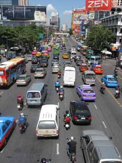 fotografia, materiale, libero il panorama, dipinga, fotografia di scorta,Strada di Bangkok, macchina, motocicletta, strada, Asfalto