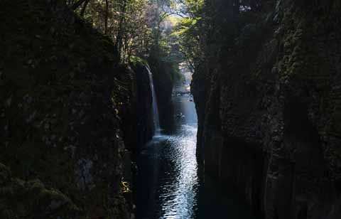 Foto, materiell, befreit, Landschaft, Bild, hat Foto auf Lager,Takachiho-kyo-Felsschlucht, Schlucht, Szene, Klippe, natrliches Monument