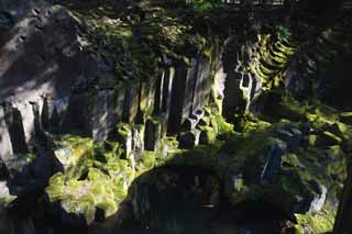 photo,material,free,landscape,picture,stock photo,Creative Commons,Takachiho-kyo Gorge, Ravine, Backlight, cliff, natural monument