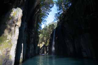 , , , , ,  .,Takachiho-kyo Gorge, Ravine, Backlight, ,  