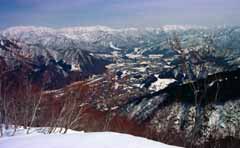 Foto, materieel, vrij, landschap, schilderstuk, bevoorraden foto,Bird's-oog bezichtiging van Echigo Yuzawa, Sneeuw, Berg, Boom, 