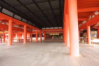 photo,material,free,landscape,picture,stock photo,Creative Commons,A main shrine of Itsukushima-jinja Shrine, World's cultural heritage, main shrine, Shinto shrine, I am cinnabar red