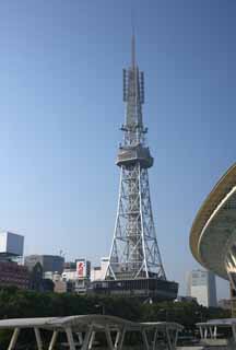 fotografia, materiale, libero il panorama, dipinga, fotografia di scorta,Torre di televisione di Nagoya, torre di televisione, Un'onda elettrica, TIV, Televisione