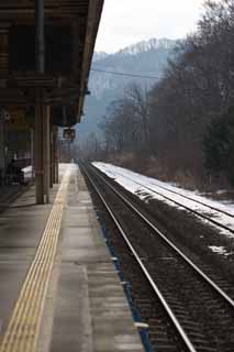 fotografia, materiale, libero il panorama, dipinga, fotografia di scorta,Una piattaforma, pista, blocco elevato, stazione, casa