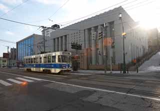 photo,material,free,landscape,picture,stock photo,Creative Commons,A streetcar of Hakodate, streetcar, streetcar, Means of transportation, port