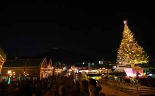 Foto, materieel, vrij, landschap, schilderstuk, bevoorraden foto,Kerst van een rode baksteen magazijn, Rode baksteen, Magazijn, De geschiedenis, Poort