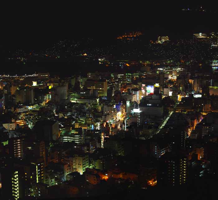 photo,material,free,landscape,picture,stock photo,Creative Commons,A night view of Nagasaki, Illumination, streetlight, It is lighted up, Nagasaki Port