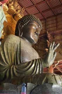 fotografia, materiale, libero il panorama, dipinga, fotografia di scorta,Una grande statua di Budda di Nara, Bronzo, grande statua di Budda, Buddismo, Immagine buddista