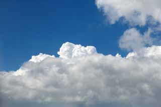 Foto, materiell, befreit, Landschaft, Bild, hat Foto auf Lager,Die andere Seite des Meeres der Wolken, blauer Himmel, Wolke, thunderhead, Ein Flugzeug